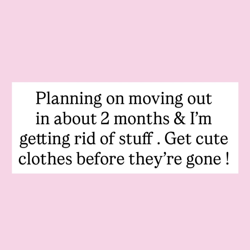 Moving Sale Notice - Closet Cleanout